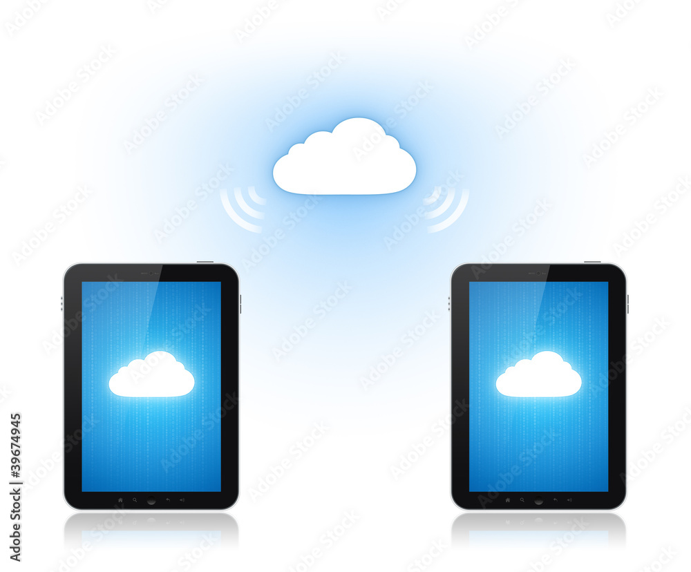 Poster cloud computing communication concept