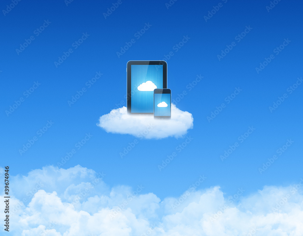 Aufkleber Cloud Computing Communication