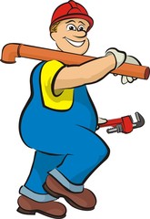 smiling plumber 2 - in working clothes
