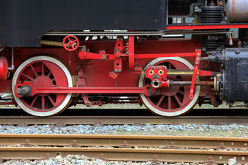 Fototapeta na wymiar Details einer Dampflokomotive