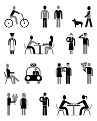People - set of isolated vector icons