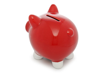 Piggy bank isolated on the white background