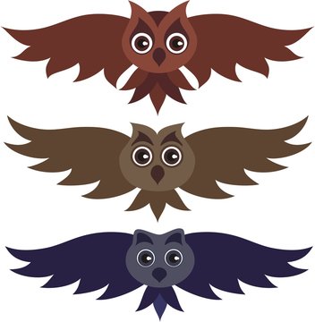 Three Vector Owls