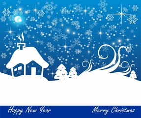 Christmas landscape  background