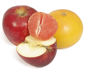 Naklejka na ściany i meble apple and grapefruit