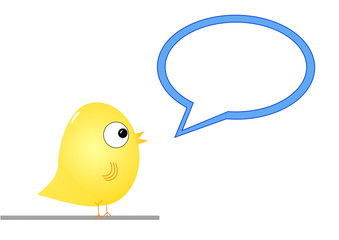 Bird with speech bubble