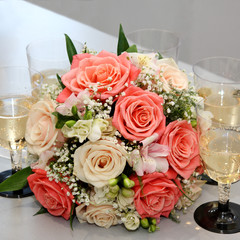 Beautiful bouquet from roses