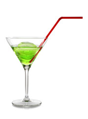 Glasses of martini cocktail