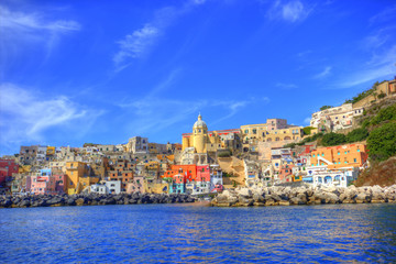 Fototapeta na wymiar Procida Island na Morzu Śródziemnym, Neapol