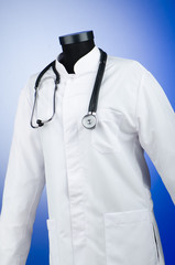 Doctor coat with the stethoscope