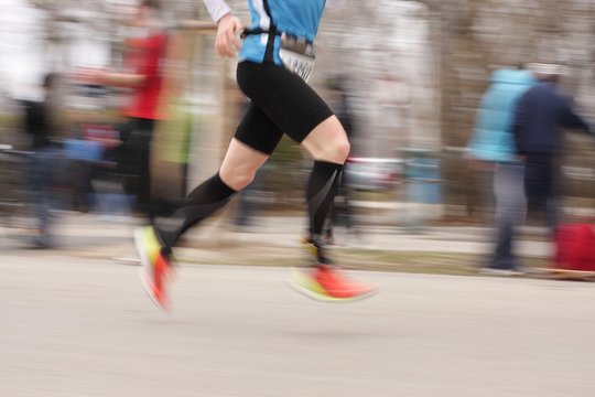 Motion blurred Runner