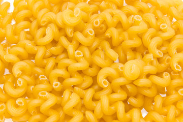 Closeup of uncooked italian pasta