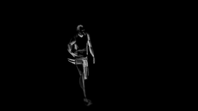 Athlete becomes leopard - rotoscoping technique