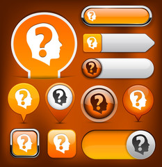 Ask high-detailed web button collection.