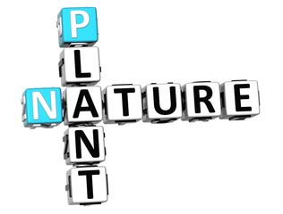 3D Plant  Nature Crossword text