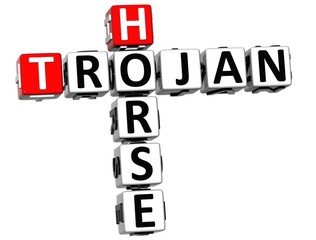 3D Trojan Horse Virus Crossword text