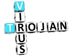 3D Trojan Horse Virus Crossword text