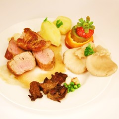 Schweinefilet mit Austernpilzen