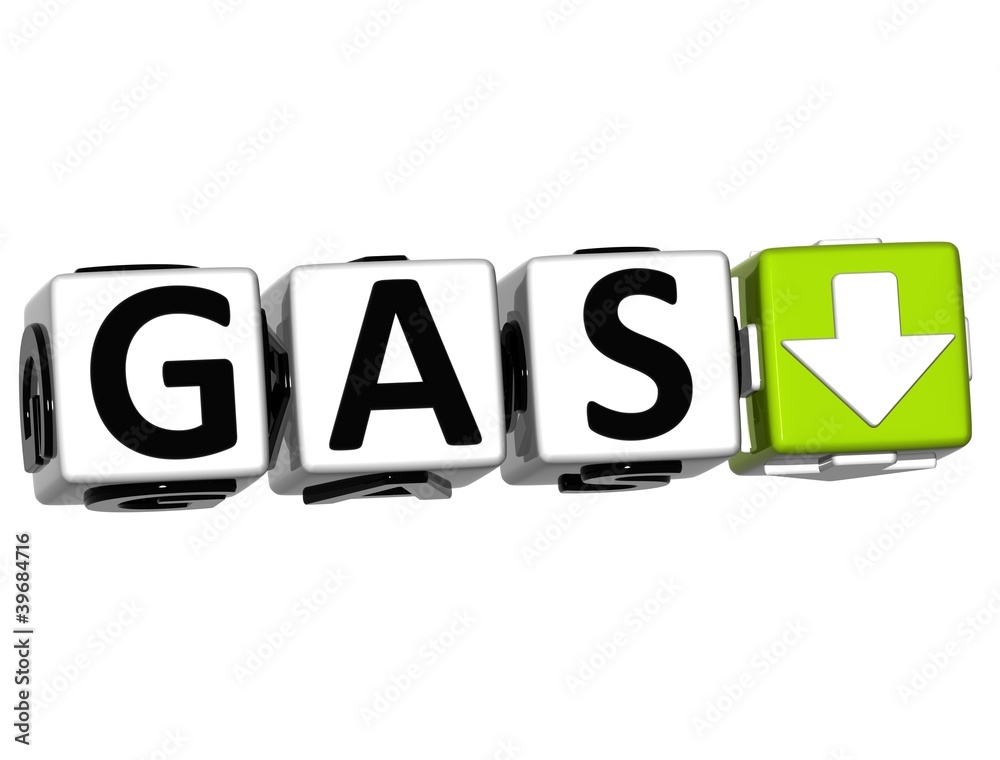Poster 3d gas button block cube text