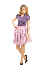 Full length portrait of a seductive female posing