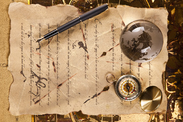 Antique navigation equipment