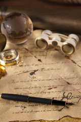 Vintage Navigation equipment and letter