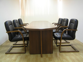 empty boardroom or meeting room.