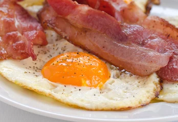 Peel and stick wall murals Fried eggs Fried eggs with bacon