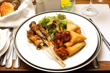 delicious meal in a restaurant