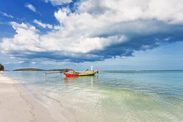 Boats in the tropical sea.  Thailand