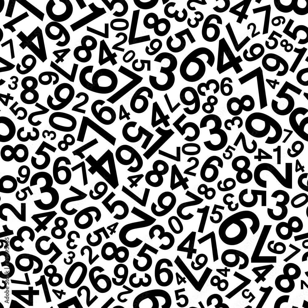 Poster Seamless background with numbers
