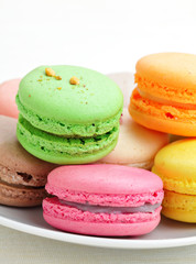 colorful french macarons