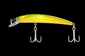 Fishing Lure (Wobbler) on Black Background