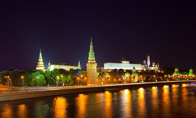 Obraz premium Moscow Kremlin in night. Russia