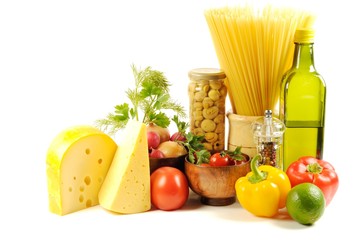 Fresh vegetables, spice  and oil