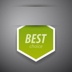 Vector tag on grey background.