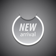 Vector tag on grey background.