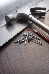 tools still life with copy space