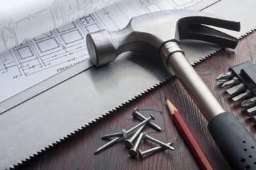 diy tools horizontal still life