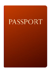 Vector passport isolated on white