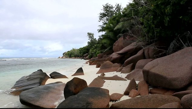 plage typique des seychelles