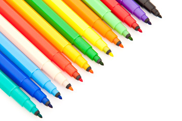 Opened colorful markers