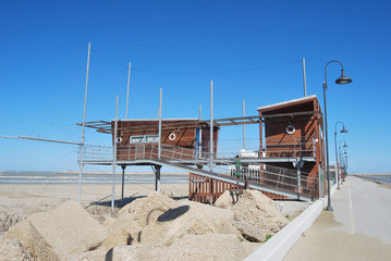 la spiaggia e i trabocchi a Pescara