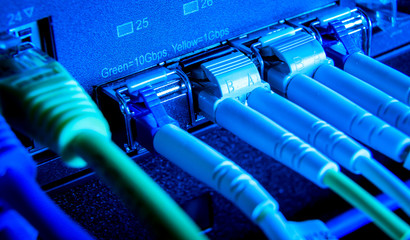Fototapeta premium network cables