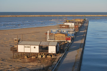 la spiaggia e i trabocchi a Pescara