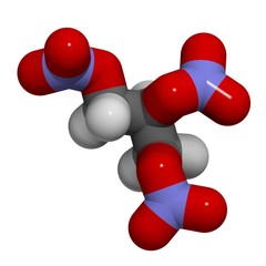 nitroglycerine: molecular structure (3D)