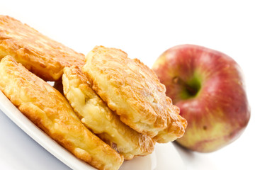 fried fritters with apple