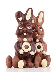 Chocolate Easter Bunny isolated