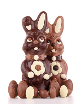 Chocolate Easter Bunny Isolated