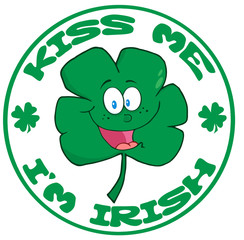 Green Clover Cartoon Banner
